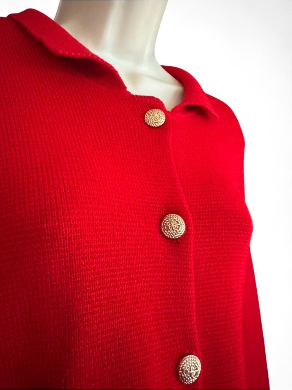 Zara Red Button-Front Blazer Jacket - Picture 3 of 10